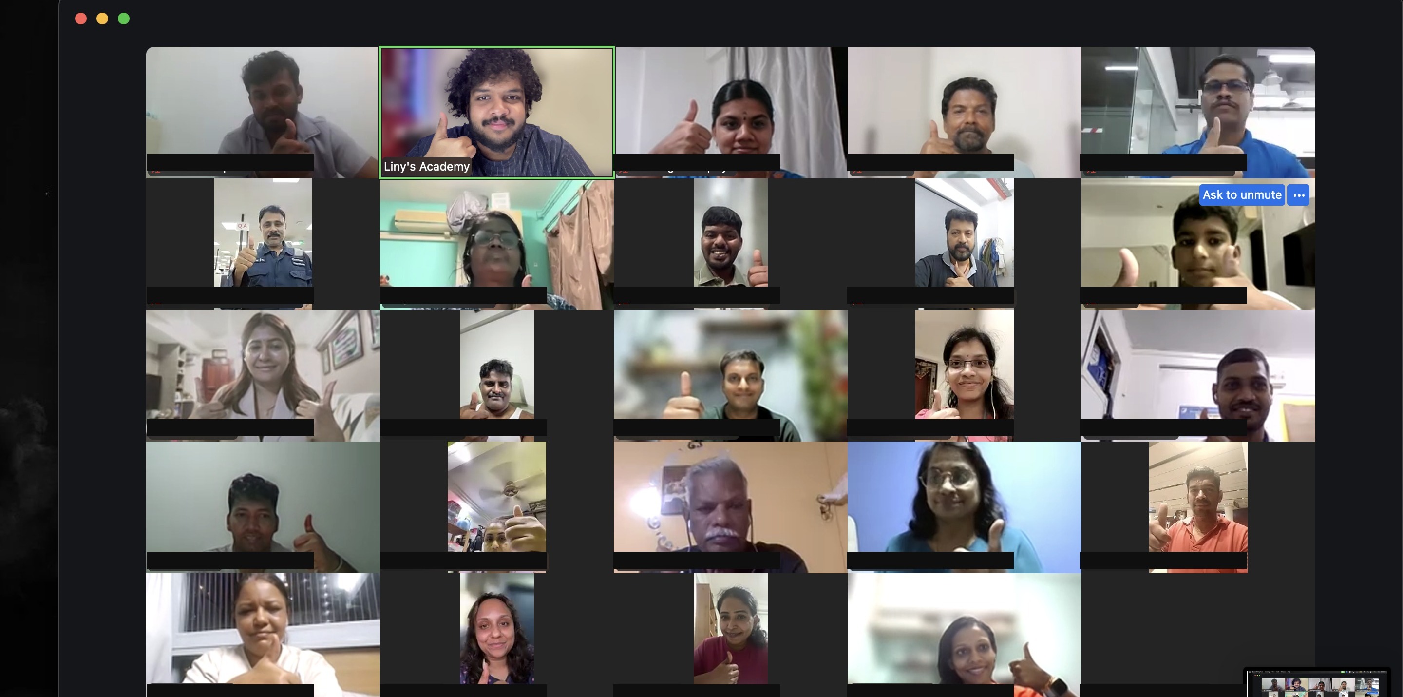 Liny's Academy Mandarin class in session on Zoom
